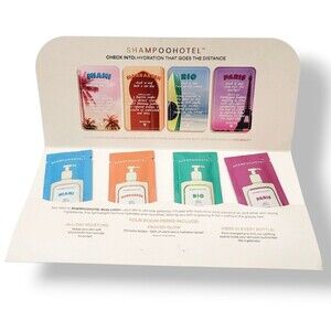 NEW ShampooHotel 4 PC Miami, Marrakesh, Rio And Paris Body Lotion Set